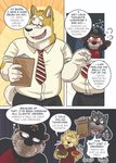 Rating: s
ID: 2187378
Date: 2020-03-21 13:11:08 -0400
Status: active
Score: 37
2019 absurd_res angry anthro bag belly belt black_nose blush bodily_fluids bottomwear burger canid canine canis clipboard clothing comic dialogue digital_media_(artwork) domestic_cat domestic_dog ellipsis embarrassed english_text exclamation_point eyewear fast_food felid feline felis food gabshiba glasses group hard_translated hi_res holding_clipboard holding_object inverted_exclamation_mark male mammal muscular mustelid necktie open_mouth otter pants shiba_inu shirt simple_background slightly_chubby smile spanish_text spitz suit sweat teeth text third-party_edit tongue topwear translated uniform post #2187378