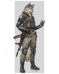 Rating: s
ID: 3383763
Date: 2022-06-10 07:13:56 -0400
Status: active
Score: 110
2022 5_fingers absurd_res ak-12 ak_platform anthro assault_rifle boots canid canine canis clothed clothing electronics fingers footwear gloves gun handwear headphones hi_res kalashnikov knee_pads male mammal military pipe_bomb plantigrade ranged_weapon rifle shoes simple_background solo standing weapon white_background wolf yoshi.kaoru post #3383763