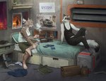 Rating: s
ID: 3981286
Date: 2023-04-09 05:31:10 -0400
Status: active
Score: 51
2022 air_conditioner anthro barefoot bed bedroom book bottomwear box canid canine cettus clothed clothing container drugs duo ear_piercing ear_ring english_text feet felid feline female fox furniture hand_on_leg hi_res inside lancia lynx male_(lore) mammal marijuana pants piercing pillow poster ring_piercing shirt shorts sitting slightly_chubby slightly_chubby_anthro slightly_chubby_female smoke smoking smoking_marijuana space stoned substance_intoxication tank_top text topwear torn_bottomwear torn_clothing torn_pants post #3981286