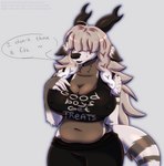 Rating: s
ID: 5045141
Date: 2024-09-12 03:11:30 -0400
Status: active
Score: 60
anthro ashley_(vinthebat) belly bottomwear braided_hair breasts butt cleavage clothed clothing crop_top deer dialogue digital_media_(artwork) ear_tuft fangs female flirting fluffy fluffy_tail freddymartin fur good_boy grey_hair hair hair_over_eyes half-length_portrait hands_in_both_pockets hi_res horn hybrid long_hair mammal meme meme_clothing midriff mountain_deer_dragon navel pants portrait shaded shirt simple_background skimpy slightly_chubby smile snout solo striped_body striped_fur stripes sweatpants tail teeth thick_thighs topwear tuft white_body white_fur post #5045141