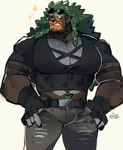 Rating: s
ID: 4686772
Date: 2024-03-29 11:50:22 -0400
Status: active
Score: 44
2023 absurd_res anthro anthrofied belly belt big_pecs biped black_belt black_chest_hair black_clothing black_collar black_eyewear black_gloves black_handwear black_nose black_sunglasses black_topwear body_hair bottomwear brown_arms brown_belly brown_ears brown_face brown_neck bulge chest_hair clothed clothing collar countershade_face countershading digital_drawing_(artwork) digital_media_(artwork) ear_piercing eyewear eyewear_on_head facial_hair fingers generation_8_pokemon gloves goatee graysheartart green_facial_hair green_goatee green_hair green_pubes grey_bottomwear grey_chest grey_clothing grey_fingers grey_pants grey_piercing hair hand_in_pocket hand_on_hip hand_on_own_hip hands_on_hips hands_on_own_hips handwear hi_res humanoid_hands long_hair looking_away male mammal manly multicolored_face muscular muscular_anthro muscular_male nintendo orange_eyes orange_face pants pecs piercing pockets pokemon pokemon_(species) pokemorph primate pubes rillaboom signature simple_background smile solo standing star stylish sunglasses sunglasses_on_head teeth topwear white_background post #4686772