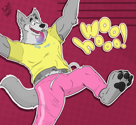Rating: s
ID: 5711623
Date: 2025-07-15 23:08:07 -0400
Status: active
Score: 2
action_pose anthro armpit_hair armpit_tuft belly_hair belly_tuft biceps biped bodily_fluids body_hair bottomwear bulge canid canine canis clothed clothing clothing_lift dialogue driff_barker dripping drooling drooling_tongue fur grey_body grey_fur happy_trail hi_res kodiff_wolff male mammal mature_anthro mature_male organs pants pawpads pecs pink_background pink_sweatpants pose raised_clothing raised_shirt raised_topwear saliva saliva_drip saliva_string shirt shirt_lift simple_background solo stomach sweatpants t-shirt text tongue tongue_out topwear tuft wolf post #5711623