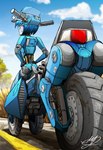 Rating: s
ID: 5188005
Date: 2024-11-17 13:31:01 -0500
Status: active
Score: 31
2024 android blue_body blue_hair butt cybernetic_spine day engine exhaust exhaust_pipe exhaust_vent exposed_endoskeleton female frown full-length_portrait hair hands_on_hips hans hazard_stripes hi_res humanoid hydraulics kitticharoench1 living_machine living_motorcycle living_vehicle looking_at_viewer looking_back looking_back_at_viewer low-angle_view machine mecha mechabare motaur motorcycle motorcycle_taur nameless_character not_furry outside portrait purple_eyes rear_view rivets road robot robot_humanoid scowl short_hair signature sky taillights taur tire vehicle vehicle_humanoid vehicle_taur white_face post #5188005