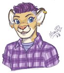 Rating: s
ID: 5589723
Date: 2025-05-22 00:27:30 -0400
Status: active
Score: 0
2024 ambiguous_gender anthro blue_eyes bust_portrait button-down_shirt clothed clothing colored_sketch cougar digital_drawing_(artwork) digital_media_(artwork) ear_piercing ear_ring eyebrows eyelashes felid feline flannel_shirt fur hair hi_res inner_ear_fluff mammal marci_mcadam open_mouth open_smile pattern_clothing pattern_shirt pattern_topwear piercing pink_nose pink_tongue plaid plaid_clothing plaid_shirt plaid_topwear portrait purple_clothing purple_hair purple_shirt purple_topwear ring_piercing shaded shaved_sides shirt short_hair simple_background sketch smile solo tan_body tan_fur teeth tongue topwear tuft whisker_spots white_background white_inner_ear_fluff post #5589723