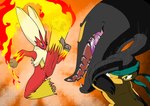 Rating: s
ID: 5005014
Date: 2024-08-23 14:53:10 -0400
Status: active
Score: 6
2012 3_fingers 3_toes absurd_res accessory artist_collaboration artist_name avian bent_arm bent_leg bird blaziken blue_eyes closed_smile colored digital_drawing_(artwork) digital_media_(artwork) duo fangs feather_hair feathers feet feral fight fingers fire generation_3_pokemon green_eyes green_headband grey_body grey_skin hair headband hi_res kick kurt'n_max long_hair looking_at_another looweezah maktub_fanclub male mawile mouth_closed multicolored_body multicolored_feathers multicolored_skin nintendo open_mouth orange_background orange_body orange_feathers pokemon pokemon_(species) pseudo_hair raised_leg shaded shizuma_(twero) simple_background smile tan_body tan_feathers teeth text toes twero two_tone_body two_tone_skin yellow_body yellow_feathers yellow_skin post #5005014