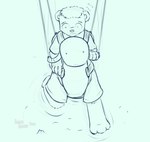 Rating: s
ID: 3836452
Date: 2023-01-26 19:29:23 -0500
Status: active
Score: 6
2014 3_toes 5_fingers anthro artist_name baby_bouncer bear biped blue_and_white bouncing child constricted_pupils digital_drawing_(artwork) digital_media_(artwork) eyebrows feet fingers looking_down ludis-luteo male mammal monochrome motion_lines nervous open_mouth pupils raised_leg round_ears sketch small_pupils solo suspension sweatdrop_(iconography) text toes year young young_anthro young_male post #3836452