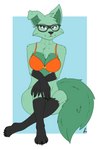 Rating: s
ID: 2734556
Date: 2021-05-11 00:35:13 -0400
Status: active
Score: 149
4_toes absurd_res anthro barefoot black_claws black_nose black_pawpads blue_eyes breasts canid canine cheek_tuft chest_tuft claws clothing crossgender drunkarcher eyewear facial_tuft feet female fingers floppy_ears fox fur glasses gloves_(marking) green_body green_fur head_tuft hi_res leg_markings looking_at_viewer mammal markings mint_mobile minty_(mint_mobile) nude pawpads paws plantigrade simple_background smile socks_(marking) solo toe_claws toes tuft underwear post #2734556