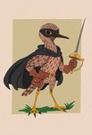 Rating: s
ID: 5630077
Date: 2025-06-09 01:33:05 -0400
Status: pending
Score: 1
ambiguous_gender anthro avian beak belt biped bird black_cape black_clothing black_eyes brown_beak brown_belt brown_body brown_clothing brown_feathers brown_gloves brown_handwear cape clothing curlew facial_markings feathers gloves grass hand_on_hip handwear head_markings hi_res holding_melee_weapon holding_object holding_rapier holding_sword holding_weapon mardukian markings mask_(marking) melee_weapon plant pouch_(clothing) rapier simple_background solo standing sword weapon yellow_sclera post #5630077