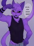 Rating: s
ID: 5546899
Date: 2025-05-03 19:12:47 -0400
Status: active
Score: 42
anthro arm_tattoo black_clothing black_collar black_eyes black_shirt black_topwear blush bottomwear catnap_(poppy_playtime) cheek_tuft chest_tuft clothing collar domestic_cat ex_boyfriend facial_tuft felid feline felis fur fur_markings hand_on_hip hi_res humanoid ki_kidrew lean_body lean_muscle leaning leaning_forward long_tail male male/male mammal markings mob_entertainment pants poppy_playtime pupils purple_body purple_fur shirt smiling_critters sweatpants tail tattoo topwear tuft white_pupils post #5546899
