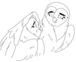 Rating: s
ID: 5559070
Date: 2025-05-08 23:57:14 -0400
Status: active
Score: 3
2025 ambiguous_gender aunt_(lore) aunt_and_nephew_(lore) avian barn_owl beak bird black_and_white coryn_(gogh) digital_drawing_(artwork) digital_media_(artwork) duo eglantine_(gogh) eye_contact eyelashes facial_scar feathered_wings feathers feral frillious guardians_of_ga'hoole looking_at_another monochrome nephew_(lore) open_beak open_mouth owl scar tyto tytonid western_barn_owl wing_around_another wings post #5559070