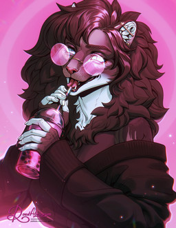 Rating: s
ID: 5638178
Date: 2025-06-12 18:13:43 -0400
Status: active
Score: 9
anthro beverage blue_eyes brown_body brown_fur brown_hair bubble_tea cardigan clothed clothing drinking ear_piercing eyewear fangs felid feline female fur glasses gradient_background hair half-length_portrait hi_res looking_at_viewer mammal mane mane_hair nails neck_tuft open_mouth piercing pink_nose pink_tongue portrait road~abelgeym simple_background smile solo teeth text tongue tuft url white_body white_fur post #5638178