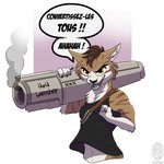 Rating: s
ID: 2339937
Date: 2020-07-22 07:56:30 -0400
Status: active
Score: 29
1:1 camille_saint_thomas cannon closed_hands clothing domestic_cat european evil_face fantine felid feline felis female fur hair humor mammal ranged_weapon rocket_launcher smile smiling_at_viewer solo striped_body striped_fur stripes text uwu weapon post #2339937