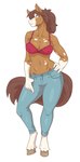Rating: s
ID: 2712931
Date: 2021-04-25 17:22:30 -0400
Status: active
Score: 89
2021 absurd_res anthro bottomwear bra breasts brown_body brown_eyes brown_fur brown_hair clothed clothing denim denim_bottomwear denim_clothing equid equine eyelashes female fur hair hand_on_hip hi_res hooves horse jeans looking_aside mammal multicolored_body multicolored_fur nipple_outline open_mouth open_smile pants pinup ponytail pose rose_(slightlysimian) simple_background slightlysimian smile solo teeth two_tone_body two_tone_fur underwear white_background white_body white_fur wide_hipped_female wide_hips post #2712931