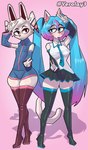 Rating: s
ID: 5639436
Date: 2025-06-13 12:04:12 -0400
Status: active
Score: 10
2025 absurd_res anthro boots bottomwear clothing cosplay digital_drawing_(artwork) digital_media_(artwork) domestic_cat duo felid feline felis female footwear hatsune_miku hi_res kasane_teto lagomorph leporid long_boots looking_at_viewer mammal minish_cap miniskirt necktie rabbit shoes skirt tail utau vocaloid yerolay post #5639436