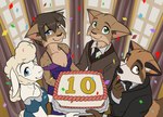 Rating: s
ID: 5566098
Date: 2025-05-12 02:37:17 -0400
Status: active
Score: 879
anthro bangs black-kitten black_nose blue_eyes bovid breasts brother_(lore) brother_and_sister_(lore) brown_body brown_eyes brown_fur cake caprine celebration cleavage clothed clothed_anthro clothed_female clothed_male clothing confetti day dessert digital_drawing_(artwork) digital_media_(artwork) dress english_text felid feline female female_anthro finger_fetish finger_lick finger_play fingers food fur green_eyes group hair half-length_portrait hi_res high-angle_view inside licking looking_at_viewer lynx male male_anthro mammal morissa_(black-kitten) necktie perspective portrait pose posing_for_picture procyonid raccoon sebastien_(black-kitten) serah_(black-kitten) shaded sheep short_hair sibling_(lore) simple_shading sister_(lore) smile smiling_at_viewer standing text three-quarter_view toby_(black-kitten) tongue white_body white_fur post #5566098