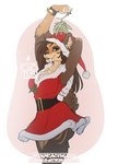 Rating: s
ID: 3766686
Date: 2022-12-23 00:38:48 -0500
Status: active
Score: 67
anthro bell brown_body brown_fur brown_hair chest_tuft christmas christmas_clothing christmas_headwear clothed clothing costume dress fangs felid feline female fur green_eyes hair hand_behind_head hat headgear headwear hi_res holidays long_hair looking_at_viewer mammal mistletoe one_eye_closed plant prehistoric_species raised_arm saber-toothed_tiger sabertooth_(anatomy) sabryna_saberclaw santa_costume santa_dress santa_hat short_tail simple_background smile solo standing tail teeth tinycactus tuft post #3766686