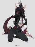 Rating: s
ID: 5648987
Date: 2025-06-17 14:48:28 -0400
Status: active
Score: 25
3:4 anthro belly belt black_sclera bottomwear bound breasts casual_outfit chain chained cleavage clothed clothing crop_top cuff_(restraint) curvy_figure dark_hair denim denim_bottomwear denim_clothing ear_piercing female fin fin_piercing fish furgonomics furry-specific_piercing grey_clothing hair hale. hands_above_head hi_res highlights_(coloring) hourglass_figure inner_boob jacket jeans kneeling leather leather_clothing leather_jacket leather_topwear looking_at_viewer marine markings medium_breasts messy_hair midriff narrowed_eyes navel non-mammal_breasts one_eye_obstructed orange_eyes pants piercing red_body red_skin restrained restraints rose_(kamikazekit) shark shirt small_waist solo spread_legs spreading string topwear white_markings wide_hips wrist_cuffs post #5648987