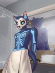 Rating: s
ID: 3968060
Date: 2023-04-02 17:33:38 -0400
Status: active
Score: 28
2023 3:4 anthro black_body black_fur blue_body blue_eyes blue_fur bob_(its_just_bob) bone claws digital_media_(artwork) fangs felid feline fur fur_markings grantu hi_res inside looking_at_viewer male mammal markings mask mirror pixile_studios shower signature sink skeleton_(marking) skull skull_mask skullcat_(sar) solo standing super_animal_royale tail teeth towel wet whiskers post #3968060