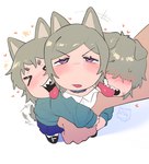 Rating: s
ID: 5588817
Date: 2025-05-21 17:06:33 -0400
Status: active
Score: 13
2025 ambiguous_gender ambiguous_pov animal_humanoid annoyed arm_grab blush bottomwear canid canid_demon canid_humanoid canine canine_humanoid cerberus clothing collar demon digital_media_(artwork) dog_humanoid duo european_mythology female first_person_view footwear greek_mythology green_hair hair happy hellhound hi_res humanoid looking_at_viewer maikamiaka mammal mammal_humanoid multi_head mythological_canine mythological_creature mythology purple_eyes shoes simple_background skirt smile tail tail_motion tailwag tongue tongue_out white_background post #5588817