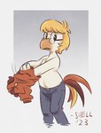 Rating: s
ID: 3855384
Date: 2023-02-05 12:12:21 -0500
Status: active
Score: 12
2023 anthro avian beak belly_tuft bird blonde_hair blue_bottomwear blue_clothing blue_pants body_hair bottomwear chest_tuft chicken clothing dated denim denim_bottomwear denim_clothing disney donald_duck_(comics) eyewear feathers galliform gallus_(genus) glasses grey_background grey_bottomwear grey_clothing grey_pants gyro_gearloose hair hip_tuft jeans male orange_beak pants phasianid red_clothing red_shirt red_tail red_tail_feathers red_topwear removing_shirt shellyochunks shirt shirtless shirtless_male signature simple_background slightly_chubby solo tail tan_body tan_feathers the_duck_avenger_(comic) topolino_(disney) topwear tuft white_background white_body white_feathers yellow_feather_hair yellow_tail yellow_tail_feathers post #3855384