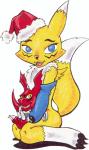 Rating: s
ID: 1996541
Date: 2019-09-18 03:22:19 -0400
Status: active
Score: 12
anthro armwear bandai_namco belly black_nose blue_eyes bridal_gauntlets canid christmas christmas_clothing christmas_headwear clothing digimon digimon_(species) dipstick_tail female fur guilmon hat headgear headwear holidays looking_at_viewer mammal markings mostly_nude multicolored_tail neck_tuft open_mouth rena_benden rena_tamer renamon santa_hat scalie simple_background solo tail tail_markings tuft white_background white_belly white_body white_fur yellow_body yellow_fur post #1996541