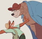 Rating: s
ID: 5009103
Date: 2024-08-25 11:36:28 -0400
Status: active
Score: 32
2024 anthro bear black_nose bottomwear br'er_bear br'er_fox brown_body brown_fur canid canine clothed clothing disney duo fox fur gadoran hat headgear headwear kemono male mammal moobs open_clothing open_shirt open_topwear pants scared shirt simple_background size_difference slightly_chubby song_of_the_south topwear post #5009103