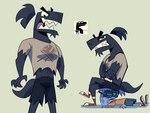 Rating: s
ID: 3509801
Date: 2022-08-16 08:06:16 -0400
Status: active
Score: 105
alphabet_(mike_salcedo) angry anthro black_body bottomwear bully bullying clothed clothing collage_(disambiguation) crossed_arms eyebrows eyewear f_(mike_salcedo) facial_hair glasses goatee hi_res humanoid i_(mike_salcedo) male reference_image scalie sharp_teeth shirt shorts simple_background sitting sitting_on_another stellizard teeth thick_eyebrows topwear torn_clothing yellow_background post #3509801
