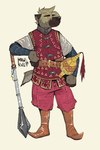 Rating: s
ID: 5584016
Date: 2025-05-19 15:13:31 -0400
Status: active
Score: 6
2:3 anthro arm_support armor blonde_hair byzantine cross ears_back gulonine hair hair_over_eyes headgear helmet hi_res hidden_eyes holding_armor holding_headgear holding_helmet holding_object leaning leaning_on_elbow leaning_on_weapon male mammal mawkvlt medieval medieval_armor medieval_clothing melee_weapon mustelid musteline pivoted_ears solo strong_fat tail trofim_wolverine_(mawkvlt) weapon wolverine post #5584016
