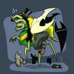 Rating: s
ID: 5539596
Date: 2025-04-30 14:05:08 -0400
Status: active
Score: 3
1:1 alien arthropod ben_10 cartoon_network clothing eyestalks footwear fur hat headgear headwear hi_res insect_wings jacket kyrii kyrii_millaroth lepidopterran_(ben_10) mid_transformation neopet_(species) neopets orange_body orange_fur shoes stinkfly top_hat topwear torn_clothing transformation trevor-fox wings post #5539596