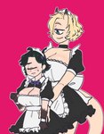 Rating: s
ID: 3387783
Date: 2022-06-12 11:20:48 -0400
Status: active
Score: 11
angry anthro big_breasts black_hair blonde_hair bodily_fluids breasts clothing cyclops duo female female/female gradient_horn hair hands_on_waist hi_res horn humanoid madu_(anaid) maid_uniform marja-leena memerie ribbons smile sweat sweatdrop tailclops_(race) tailclops_(species) uniform post #3387783