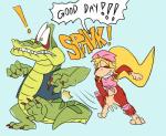 Rating: s
ID: 2010686
Date: 2019-10-02 16:34:59 -0400
Status: active
Score: 32
3_toes 4_toes alligator alligatorid ape barefoot blonde_hair butt butt_slap claws contact_onomatopoeia crocodile crocodilian diddy_kong_racing dixie_kong donkey_kong_(series) duo english_text fangs feet female green_eyes hair haplorhine impact_onomatopoeia kong kremling kritter_(kremling) krunch_the_kremling long_hair male mammal meme monkey nintendo onomatopoeia opposable_toe plantigrade primate rareware reptile rocker scalie shesamonkey simple_background slap soles sound_effects spank_(sound_effect) spanking speech_bubble standing teeth text toes post #2010686