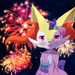 blush bow braixen clothing fangs female fireworks flower hand_up japanese_clothing kimono looking_at_viewer nintendo open_mouth pink_kimono plant pokémon pokémon_(species) purple_bow red_eyes smile solo teeth unknown_artist video_games
Rating: Safe
Score: 0
User: Zapdos
Date: October 17, 2017 blush bow braixen clothing fangs female fireworks flower hand_up japanese_clothing kimono looking_at_viewer nintendo open_mouth pink_kimono plant pokémon pokémon_(species) purple_bow red_eyes smile solo teeth unknown_artist video_games
Rating: Safe
Score: 0
User: Zapdos
Date: October 17, 2017