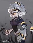 Rating: s
ID: 5547683
Date: 2025-05-04 02:52:37 -0400
Status: active
Score: 39
accessory black_clothing black_shirt black_topwear claws clothed clothing female glitch_productions hair hair_accessory hairband hazard_stripes hi_res humanoid knee_up machine murder_drones robot sharp_teeth shirt solo syringe_tail teeth topwear v_(murder_drones) visor_eyes white_hair x_eyes xd yellow_eyes yuika9200 post #5547683