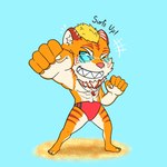Rating: s
ID: 4289357
Date: 2023-09-13 06:00:48 -0400
Status: active
Score: 4
1:1 2023 abs anthro barefoot beard blonde_hair chibi clothed clothing colored digital_media_(artwork) english_text eyewear facial_hair feet felid fist fur hair hi_res inner_ear_fluff looking_at_viewer male mammal muscular muscular_male one_eye_closed orange_body orange_fur pantherine pose red_clothing red_speedo red_swimwear sand simple_background solo speedo standing stripes sunglasses super-nova swaggy_tamago swimwear text tiger topless topless_male tuft vince_(super-nova) whistle_(object) whistle_around_neck white_body white_fur wink post #4289357