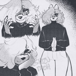 Rating: s
ID: 5699133
Date: 2025-07-10 10:29:58 -0400
Status: active
Score: 17
2024 andy_(shizumoh) anthro arctic_fox canid canine clothed clothed_anthro clothing ear_piercing eyewear fox glasses greyscale halftone hands_together hi_res looking_at_viewer male mammal monochrome piercing possessive shizumoh solo spiral spiral_eyes sweater tail topwear trans_(lore) trans_man_(lore) true_fox turtleneck post #5699133