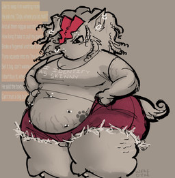 Rating: s
ID: 5665742
Date: 2025-06-24 21:58:04 -0400
Status: pending
Score: 7
absurd_res alternative_fashion anthro belly_overhang busty_boy_(lore) canid canine canis cellulite doja_cat domestic_dog double_chin dreadlocks ear_piercing eyebrow_piercing facial_piercing female footprint gauged_ear hi_res highlights_(coloring) hybrid lip_piercing lobo_(werehouse) male_(lore) mammal mixed_breed multi_nipple multiple_piercings navel navel_piercing nipple_piercing nipples nose_piercing overweight pawprint pawprint_tattoo piercing pulling_up_pants punk septum_piercing stretch_marks tattoo trans_(lore) trans_man_(lore) visibly_trans weight_gain werehouse wolfdog post #5665742