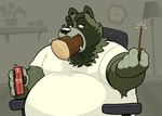 Rating: s
ID: 5178043
Date: 2024-11-12 19:37:28 -0500
Status: active
Score: 8
2024 anthro belly big_belly black_nose canid canine chair food furniture green_body humanoid_hands male mammal overweight overweight_male pocky pocky_and_pretz_day raccoon_dog runxforest sitting solo tanuki post #5178043