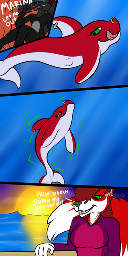 Rating: s
ID: 5712389
Date: 2025-07-16 10:46:42 -0400
Status: active
Score: 7
anthro beach canid canine canis cetacean comic dolphin english_text female feral fox hi_res macro male mammal marina-fox marine micro oceanic_dolphin orca sea shrinking size_transformation text toothed_whale transformation vore water wetsuit whale wolf post #5712389