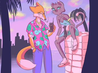 Rating: s
ID: 2211279
Date: 2020-04-11 00:51:49 -0400
Status: active
Score: 65
1980s_theme 4:3 5_toes aloha_shirt angry anthro armlet blue_eyes blue_sclera breasts brick_phone canid canine cellphone cigarette city city_background claws cleavage clock clothed clothing cocaine curling_toes digital_media_(artwork) domestic_cat dress drug_smuggeling drugs duo electronics eyewear feet felid feline felis female flip_flops floral_shirt footwear fox fully_clothed fur glasses gold_(metal) gold_jewelry gold_necklace grand_theft_auto grand_theft_auto:_vice_city grey_body grey_fur gun handgun hi_res holding_gun holding_handgun holding_object holding_phone holding_ranged_weapon holding_submachine_gun holding_weapon humanoid_feet jewelry looking_at_viewer male mammal mean_look miami miami_vice mistic_hobo necklace palm_tree pattern_clothing pattern_shirt pattern_topwear phone plant plantigrade ranged_weapon rockstar_games round_glasses sandals seaside shirt shoes short_dress sitting sitting_on_ledge small_breasts smoking submachine_gun tail toe_claws toes topwear tree trigger_discipline urban watch weapon wristwatch post #2211279