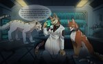 Rating: s
ID: 5124493
Date: 2024-10-18 21:18:02 -0400
Status: active
Score: 77
2024 amber_sclera ambiguous_gender anthro bound brown_body brown_scales brown_sclera claws clothed clothing coat collar detailed_background dialogue digital_media_(artwork) earpiece electronics enclave_(fallout) english_text fallout fangs female feral first_person_view fluffy_ears furniture glowing glowing_object grin group hand_on_leg hi_res inside lab_coat laboratory logo looking_at_viewer microsoft multicolored_body multicolored_scales night_stalker_(fallout) open_mouth open_smile orange_body orange_scales orange_sclera pixelflare pupils radio rattle_(anatomy) restrained scales scientist sitting slit_pupils smile speech_bubble table talking_to_another teeth text topwear vial white_body white_scales yellow_body yellow_scales post #5124493