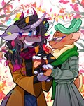 Rating: s
ID: 4367731
Date: 2023-10-22 15:59:39 -0400
Status: active
Score: 5
2023 4:5 ambiguous_gender anthro anthrofied antlers autumn black_body black_fur black_hair blue_eyes blush blush_lines bottomwear brown_body canid canine canis cashmere_(tfh) clothed clothing coat dated deer denim denim_bottomwear denim_clothing digital_drawing_(artwork) digital_media_(artwork) domestic_dog equid equine eye_contact eyewear female female/female fur furgonomics glasses green_scarf grey_body grin group hair hi_res highlights_(coloring) horn jeans jully-park larger_female leaf looking_at_another mammal multicolored_body multicolored_fur mythological_creature mythological_equine mythology new_world_deer no_pupils oleander_(tfh) open_mouth pants pink_highlights red_eyes reindeer scarf scut_tail short_tail signature size_difference smaller_ambiguous smile tail teal_antlers them's_fightin'_herds tongue tongue_out topwear trio unicorn white_body white_fur post #4367731