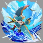 Rating: s
ID: 5666573
Date: 2025-06-25 10:28:27 -0400
Status: active
Score: 4
1:1 absurd_res arrokuda avian avian_feet beak bird black_body black_feathers blue_body countershading cramorant facial_markings fan_character feathered_crest feathered_wings feathers feet feral flying generation_8_pokemon generation_9_pokemon green_eyes haychel head_crest head_markings hi_res kilowattrel male markings mask_(marking) membrane_(anatomy) nintendo orange_body pokemon pokemon_(species) sea skua_(gyro) tail tail_feathers thunk_(gyro) toes water webbed_feet white_markings wings yellow_body yellow_feathers yellow_markings post #5666573