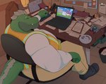 Rating: s
ID: 5597119
Date: 2025-05-25 10:36:12 -0400
Status: active
Score: 14
anthro armor beard biped bottomwear cato_(dippubear) chair clipboard clothing computer computer_mouse construction_gear desk dippubear dragon electronics facial_hair footwear furniture green_body grey_hair hair hard_hat hat headgear headwear helmet hi_res laptop male microsoft microsoft_windows mythological_creature mythological_scalie mythology overweight overweight_anthro overweight_male pants phone plate scalie shirt shoes sitting solo table tail tail_fur topwear trash_can vest windows_xp post #5597119