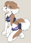 Rating: s
ID: 5117448
Date: 2024-10-15 19:09:13 -0400
Status: active
Score: 117
2024 absurd_res anthro bikini bikini_bralette black_nose brown_body brown_eyes brown_fur canid canine canis claws clothing colored_sketch countershading crouching digitigrade domestic_dog eyebrows female floppy_ears full-length_portrait fur hi_res inukoro_(kikurage) kemono kikurage kishimoto_anna_(inukoro) kneeling layered_bikini looking_at_viewer mammal portrait ruffled_bikini sketch solo swimwear thick_eyebrows two-piece_swimsuit white_body white_fur young young_anthro post #5117448