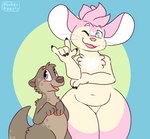 Rating: s
ID: 4414029
Date: 2023-11-14 09:22:37 -0500
Status: active
Score: 99
2d_animation animated anthro belly bodily_fluids brown_body brown_fur chuki conditional_dnp crying duo frame_by_frame fur gesture hand_gesture heart_(marking) hip_bump hip_check mammal markings multicolored_eyes mustelid nude one_eye_closed open_mouth open_smile otter pink_body pink_fur pocketpaws rainbow_eyes short_playtime simple_background smile tears v_sign whiskers wide_hips post #4414029