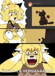 Rating: s
ID: 5595146
Date: 2025-05-24 14:44:39 -0400
Status: active
Score: 15
2024 3_panel_comic accessory ambiguous_gender anthro arms_bent bangs black_background black_body black_eyes black_fur black_inner_ear blonde_hair brown_clothing brown_hair_tie brown_nose brown_shirt brown_tank_top brown_topwear canid canine clothed clothed_anthro clothed_female clothing colored comic dialogue digital_media_(artwork) dipstick_ears domestic_cat dot_eyes drawing_pen ear_markings english_description eyebrow_through_hair eyebrows felid feline felis female feral floppy_ears freckled_face freckles fur hair hair_accessory hair_tie hand_on_head heart_(marking) hi_res holding_drawing_pen inner_ear_fluff looking_at_viewer mammal markings medium_hair meme multicolored_body multicolored_ears multicolored_fur open_mouth panicking red_tongue shaded sharp_teeth shirt simple_background simple_eyes solo spanish_text tank_top teeth text thin_eyebrows tongue topwear translated translucent translucent_hair tuft two_tone_body two_tone_fur username white_background white_body white_ear_tips white_fur white_inner_ear_fluff white_markings wolfa_(wolflly10) wolflly10 post #5595146