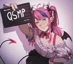 Rating: s
ID: 4738763
Date: 2024-04-23 14:50:34 -0400
Status: active
Score: 9
2023 aegyo_sal alternative_fashion ama_a93 bangs biped black_bottomwear black_clothing black_skirt bottomwear bow_(feature) breasts clothing colored_nails copyright_name decorated_bow demon demon_humanoid digital_media_(artwork) digital_painting_(artwork) eyelashes fangs female frilly frilly_clothing frilly_shirt frilly_topwear grin hair highlights_(coloring) holding_object holding_sign horn humanoid humanoid_pointy_ears ironmouse j-fashion jirai_kei nails not_furry painting_(artwork) pink_hair pointy_ears purple_eyes purple_highlights qsmp shaded shirt sign skirt small_breasts smile solo spade_tail standing tail teeth text topwear vshojo vtuber wings post #4738763