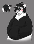 Rating: s
ID: 2853082
Date: 2021-07-29 04:57:59 -0400
Status: active
Score: 49
ahoge anthro bear belly big_belly black_clothing black_hair blush bottomless clothed clothing doomer_(meme) doomer_bear doomer_boy fur hair hi_res hoodie male mammal meme obese overweight overweight_male solo telstartelstar topwear white_body white_fur post #2853082