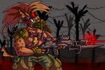 Rating: s
ID: 4592893
Date: 2024-02-11 14:23:17 -0500
Status: active
Score: 2
anthro army_uniform barbed_wire battle bayonet blood_pact chaos_cultist chaos_star character_request clothing combat_gear combat_knife disembodied_hand dzemon eye_scar eyewear facial_scar fighting_pose fingerless_gloves gas_mask glasses gloves gun handwear hyena khorne_cultist khorne_symbol knife laser_beam laser_gun lasgun male mammal mask military_pants muscular muscular_arms muscular_male naked_torso pockets pose ranged_weapon scar severed_body_part severed_hand shooting shoulder_pads solo symbol warhammer_(franchise) warhammer_40000 weapon post #4592893