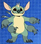 Rating: s
ID: 4867793
Date: 2024-06-20 23:50:30 -0400
Status: active
Score: 6
4_arms 4_fingers 4_toes alien alternate_form ambiguous_gender anthro back_spines biped blonde_hair blue_background chopsuey_(lilo_and_stitch) claws digital_drawing_(artwork) digital_media_(artwork) disney evil_grin experiment_(lilo_and_stitch) feet fingers flat_colors front_view geometric_background gloves_(marking) grassyeggroll green_body green_claws green_nose green_pawpads grid_background hair hi_res leg_markings lilo_and_stitch male_(lore) markings mohawk multi_arm multi_limb pattern_background pawpads simple_background smile socks_(marking) solo standing toe_claws toes underbite watermark post #4867793
